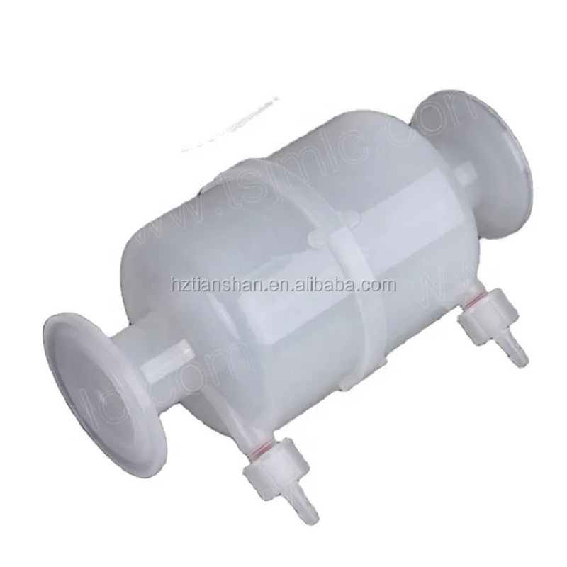 0.45Micron Nylon66 Membrane Capsule Filter with Tri Clamp Hose Connections For Mineral Water Filtration