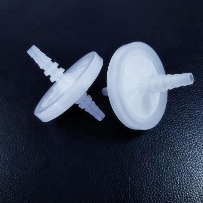1/4" Hose Barb 0.22um Ptfe Vent Filter Vacuum Bacterial Sterile Filtration Disc Filter