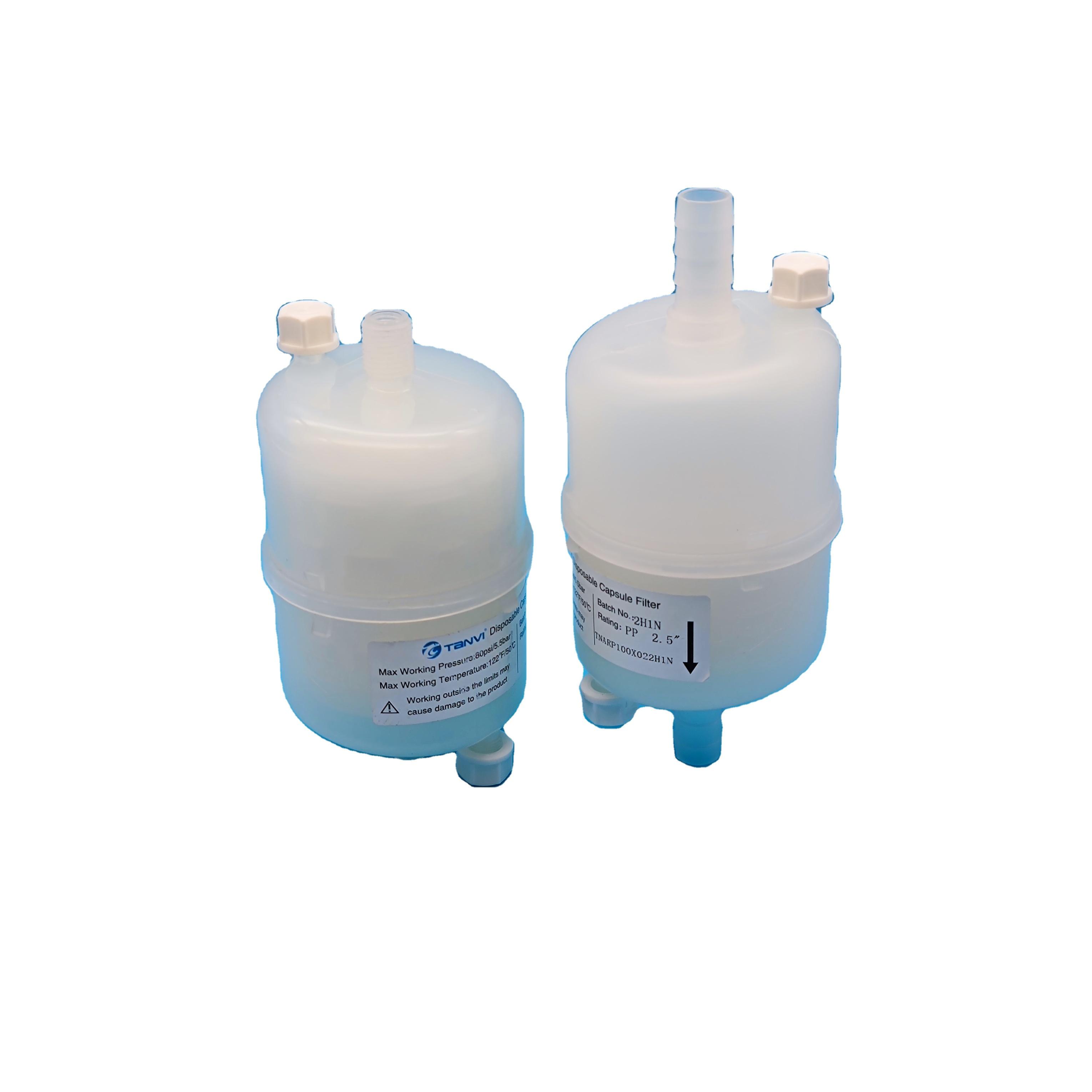 5" 5um Hose Barb Connection Pp Capsule Filter Manufacturer Pre Filtration Capsule Filter