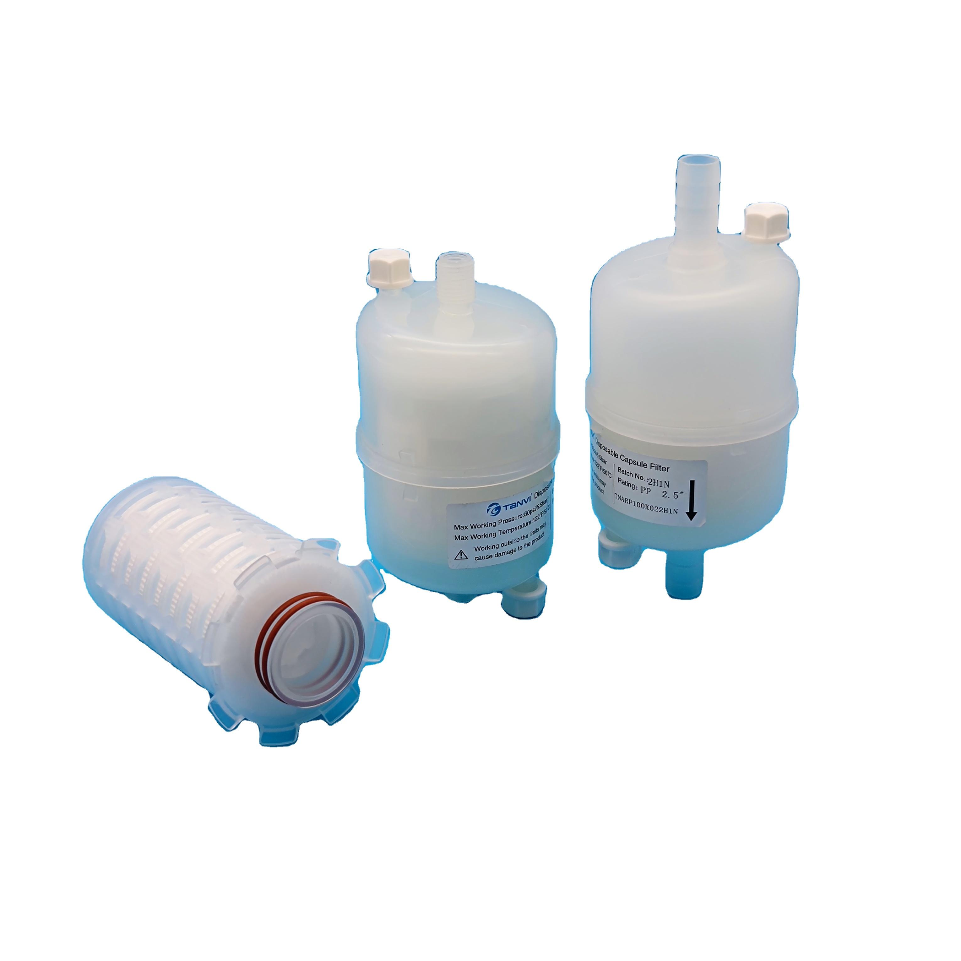 0.2 Micron Small Disposable Sterile Pes Ptfe Pvdf Nylon Capsule Filter For Lab