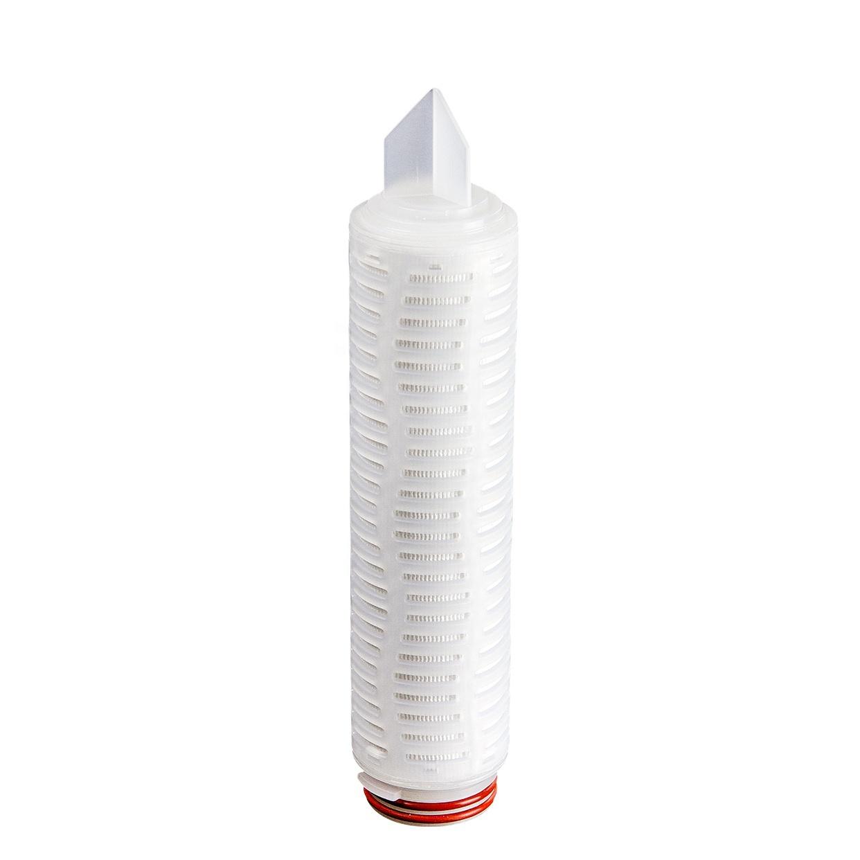 Hydrophobic Ptfe Membrane Cartridge Filter 5/10/20/30 Inch 0.20 Micron Rating Hot Di Water Filtration