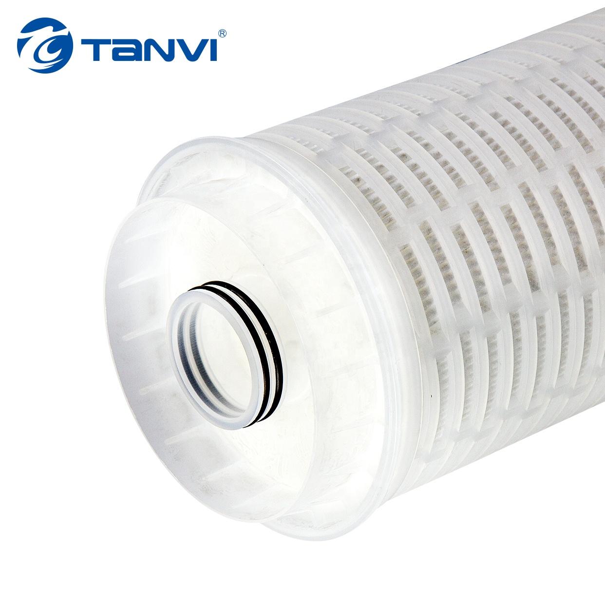 Depth Filtration Pp High Flow Pleated Filter Cartridge 10um 40inch Filter Cartridge For Water Treatment Industry