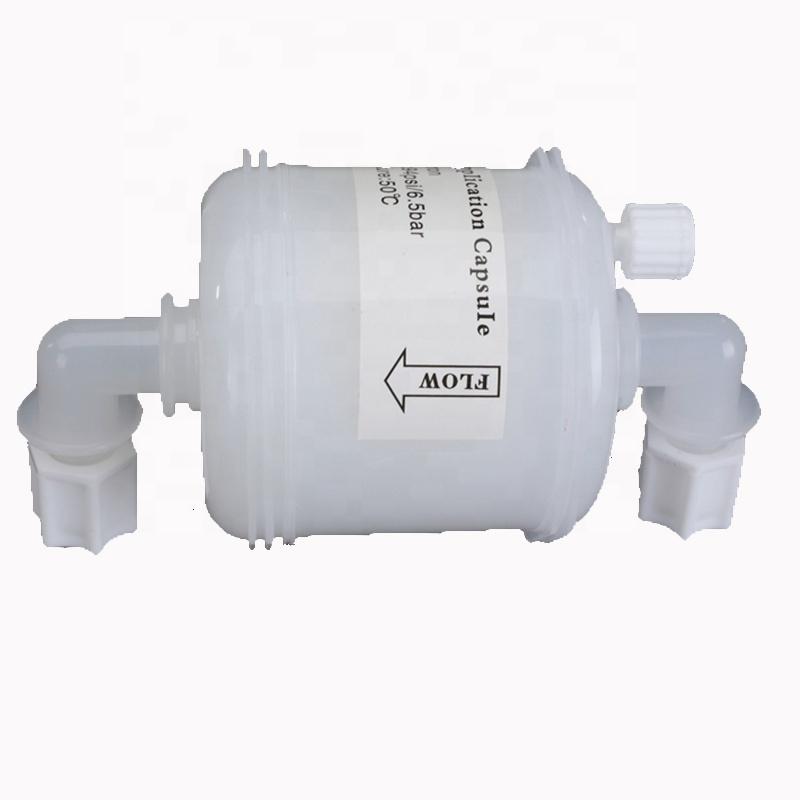 Ultra-purified Filtration Of Gases 2.5 Inch Capsule Filter 0.1um~5.0um Pvdf Hydrophobic Membrane Filter Cartridge