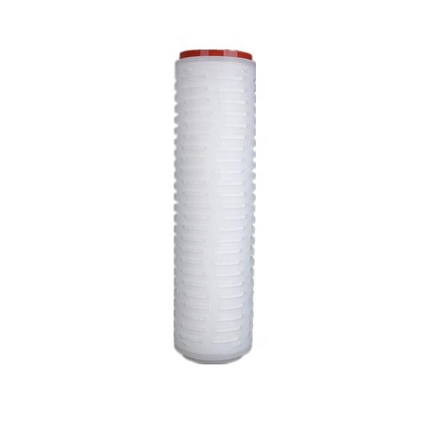 Hot Sale Liquid Filtration 10'' 0.2 Micron Hydrophobic Pp Membrane Filter Cartridge For Chemical With 222/fin Connection