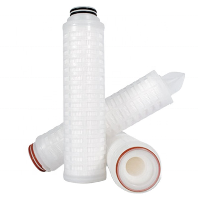 Ts Filter 10 Inch 0.2 Micron Pp Pleated Membrane Filter Cartridge With 226 Fin For Compressed Air Filtration