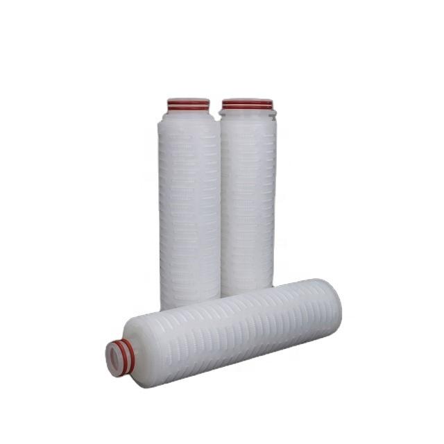 Hot Selling Pleated Filter Cartridge Pes Membrane 0.04-1.2um For Distilled Water Filtration In Biological Field