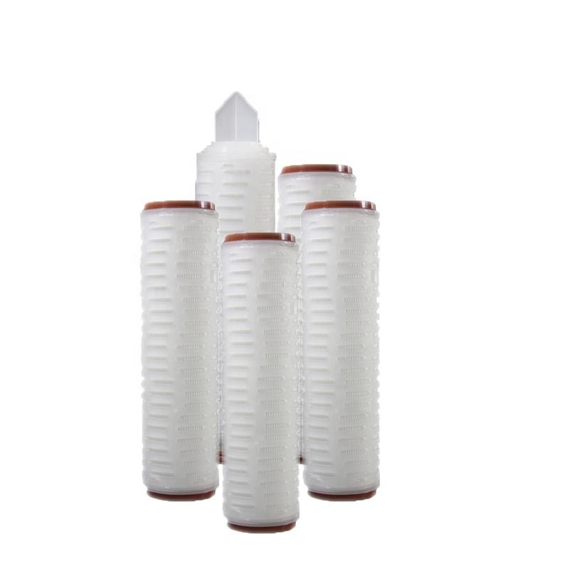 Absolute Rate 0.22 Micron Particle Removal 226/fin Connection Ptfe Membrane Filter Cartridge In Pure Water Industry