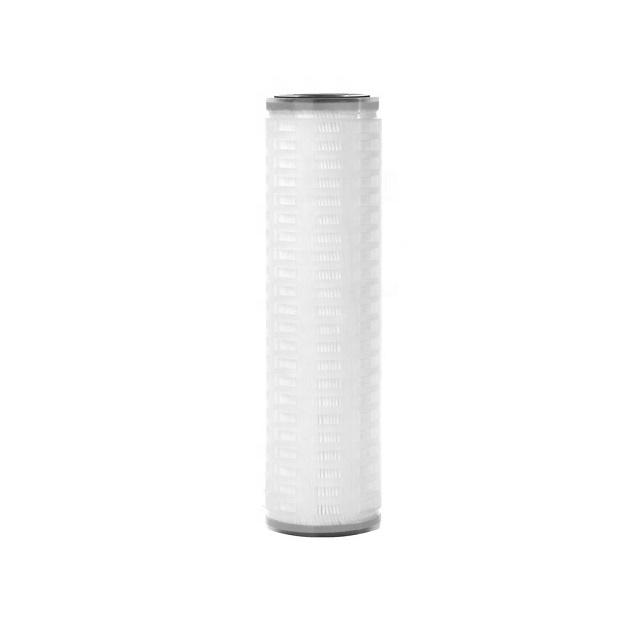 Hydrophobic Membrane Pvdf Pleated Filter Cartridge Aseptic Packaging Gas Filtration 0.1um/0.22um 10 Inches