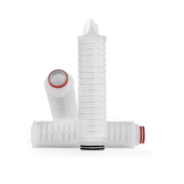 Replacement High Filtration Efficiency High Flow Rate Pp Pleated Filter Cartridge For Water Ro Prefiltration Treatment