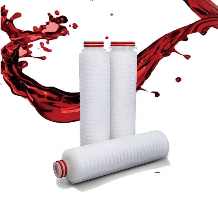 2023 New Design 0.45 Micron Filter Ptfe/pp/pes/pvdf/nylon Pleated Depth Filter Cartridges For Coconut Oil Filtration