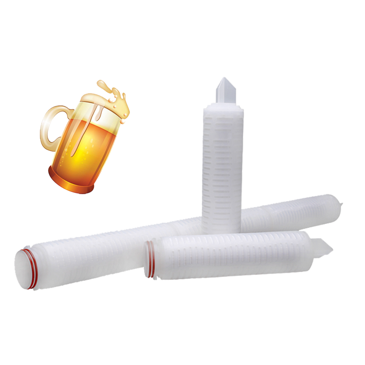 Filtration Efficiency 99.98% Pp Pleated Depth Filter 5 Micron Pp Cartridge Filter For Liquid Filtration