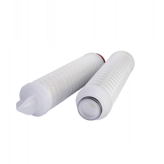 Hot Sell Food Grade 0.22 Micron Absolute Pes Mesh Pleated Filter Cartridge For Wine/juice/milk Filtration