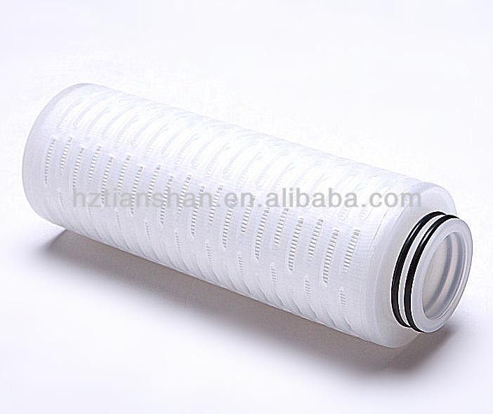 Ozone Resistance 1um 30'' Hydrophilic Ptfe Membrane Filter Cartridge For Mineral Water Filtration