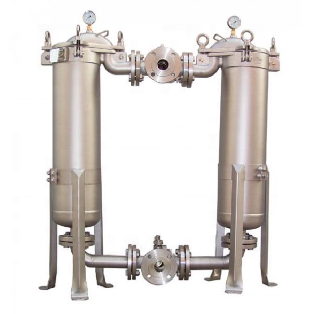 Duplex Strainer Parallel Bag Filter Housing For Sewage Clarification Filtration Water Filtration System