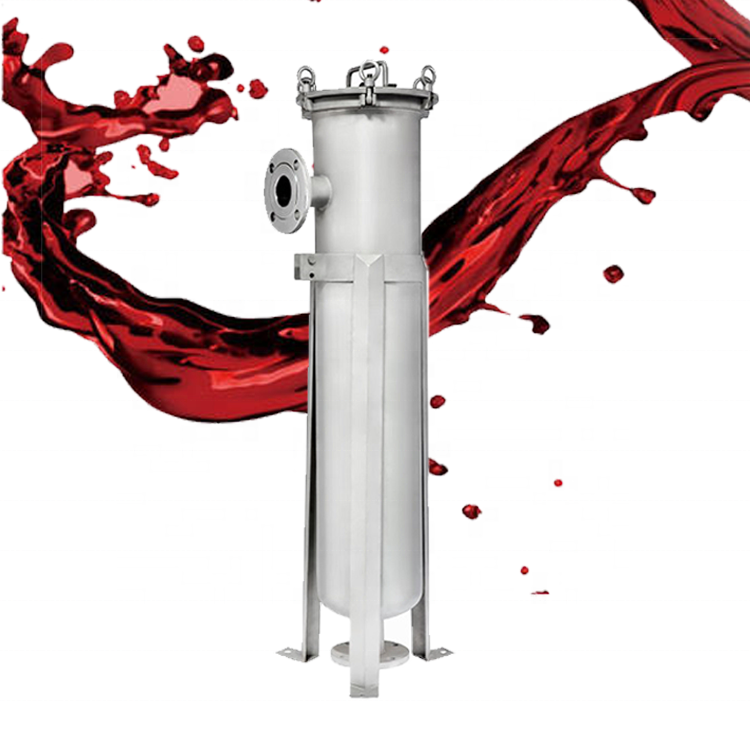 Filter Syrup In Food Processing Factory Good Sealing Performance Sus304/316 Bag Filter Housing