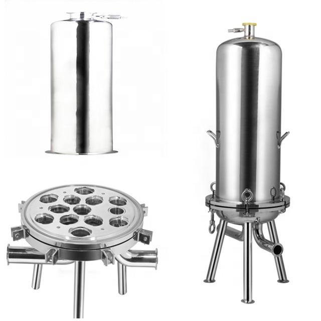 Stainless Steel 304 Filter Housing Multi-core For Sewage Clarification Filtration In Industrial Production
