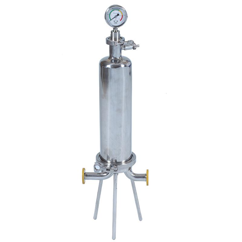 Convenient Cleaning And Disinfection 10" Stainless Steel Pure Water Filter Housing Filter For Food Grade And Wine Filtration