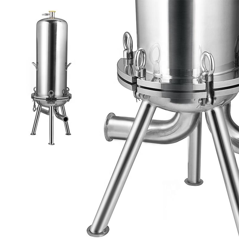 Hot Sale Sanitary 100% 304 Or 316l Stainless Steel Pure Water Filter Housing 10 Inch Housing Filter Stainless