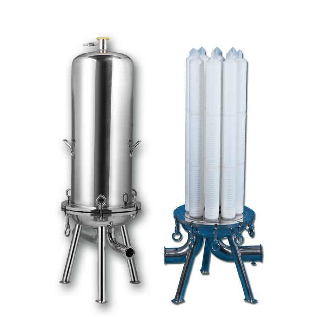Good Quality 10 Inch Food Grade 304 Stainless Steel Filter Housing Beer Can Filling 2000 Cph Beer Filtration