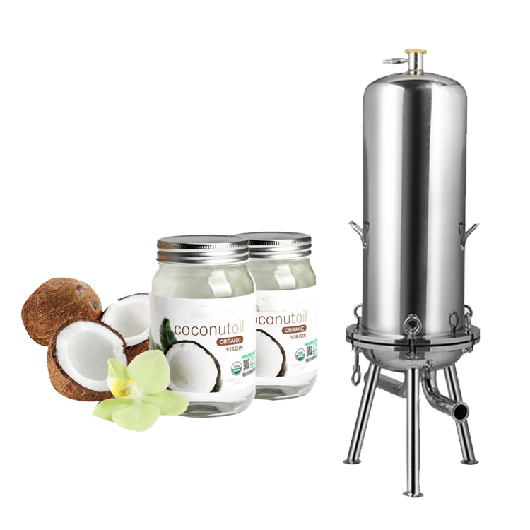 Food Grade 10 Inch Stainless Steel Cartridge Filter Housing Virgin Coconut Oil Filter Machine