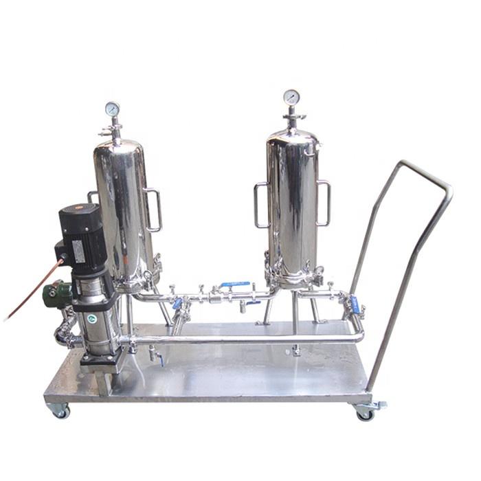High Quality Stainless Steel A Whole Wine Filter System With Filter Housing,Pump,Pipe And Cart For Distillery Purification