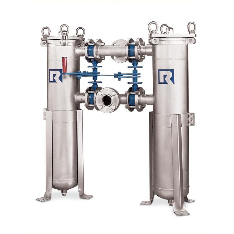 Duplex Basket Strainer Bag Filter Housing With Quick Open Design