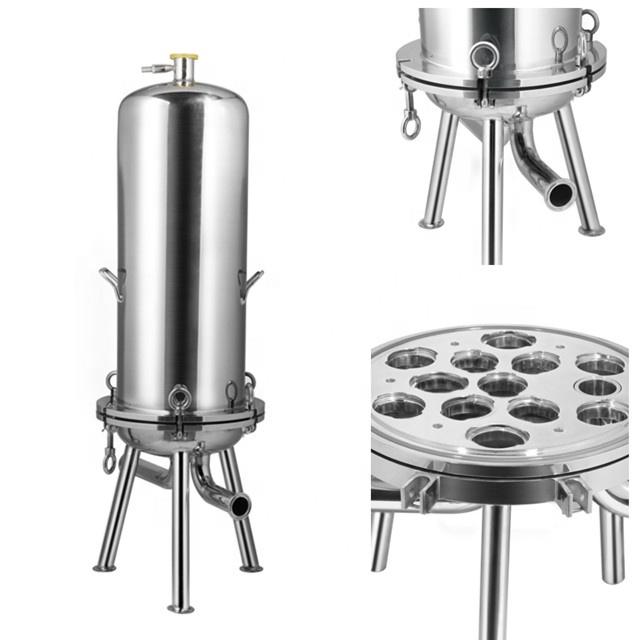 3 Cartridge 30 Inch Stainless Steel Cartridge Filter Housing For Fruit Wine / Wine Storage Tank