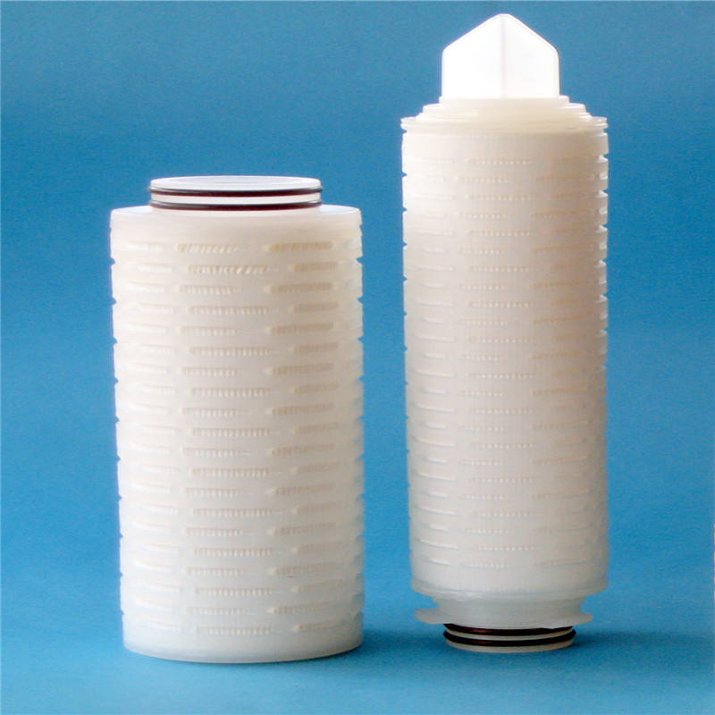 Factory Price Hydrophobic PTFE Pleated Filter Cartridge 10 Inch 0.22 Um  Filter Cartridge  for Food & Beverage Factory