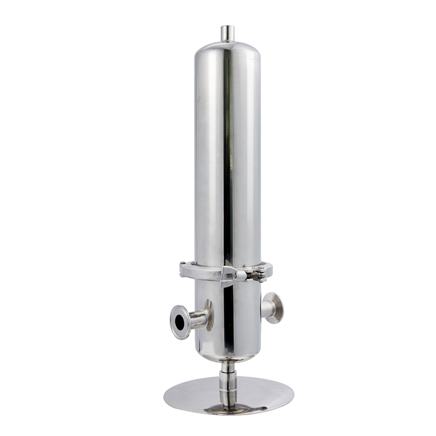 Stainless Steel Mirror Polishing Single Core Pipe Degerming Air Filter Housing High Precision Air Filter