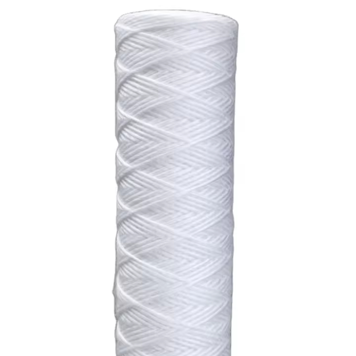 Polypropylene Bleached Cotton and Glass Fiber Filter Medias Wound Filter Cartridge 1.0 5.0 10 20um 10inch