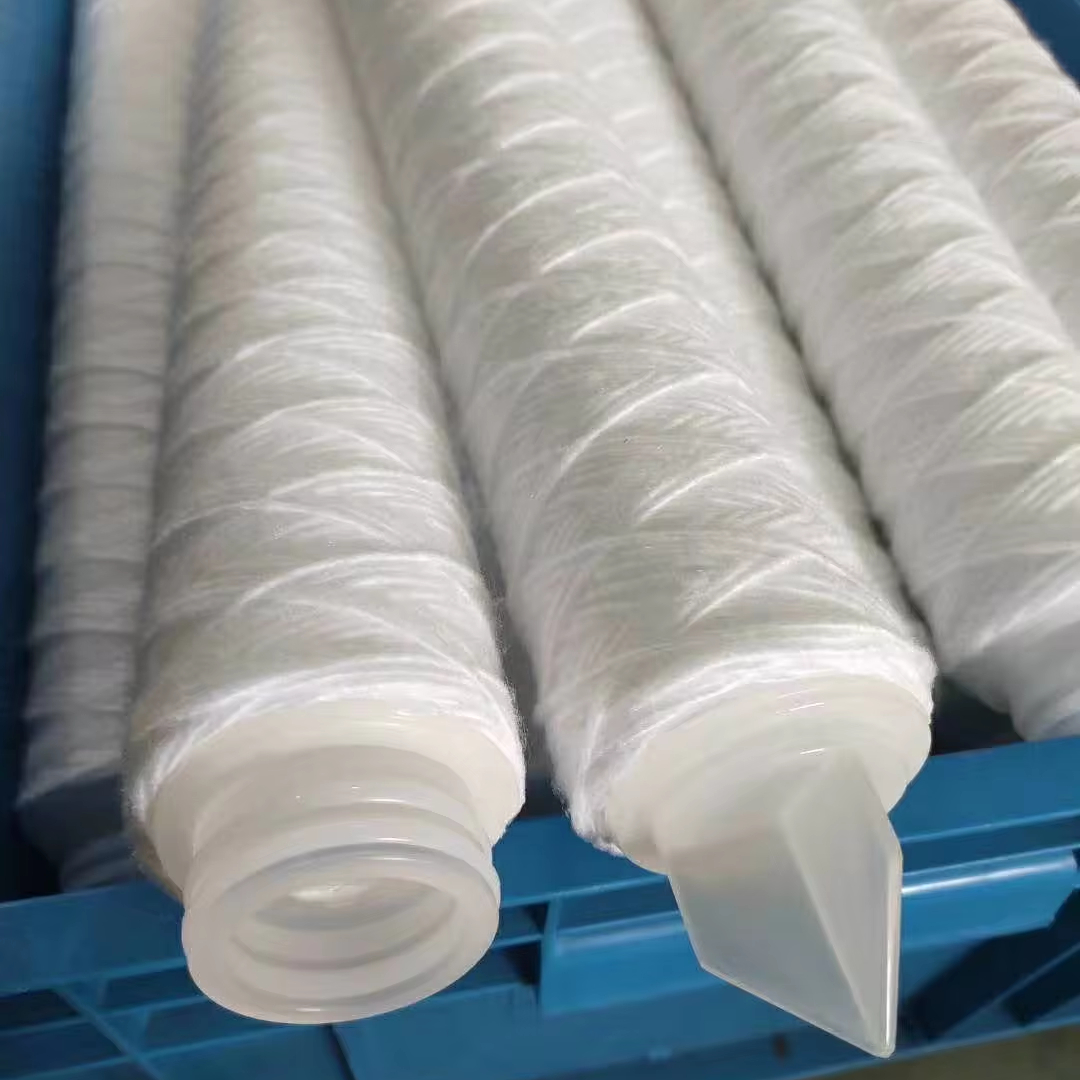 Effectively Removes Sand From Water Depth Filtration String Wound Cartridge Filter Pore Size 1.0 Micron 10inch