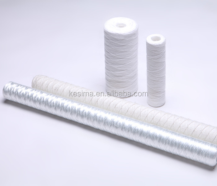 Kosma Glass Fiber Medias String Wound Filter Cartridge 226 Fin for High Temp Cartridges with Stainless Steel Center Tubes