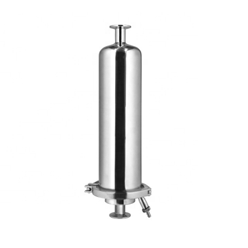 [TS Filter] 10" Sanitary Stainless Steel Straight Strainer Air Filter Housing with PTFE Cartridge